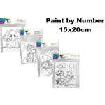 Printed Paint Canvas - 15x20cm with paints & brush